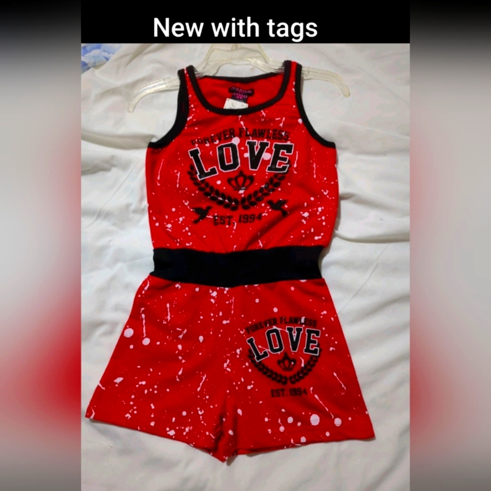 NWT Thrill 94 "Forever Flawless Love"  Sleeveless Girls ROMPER